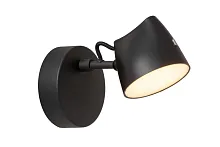 Бра LED Milne 44216/08/30 Lucide чёрный на 1 лампу, основание чёрное в стиле современный для чтения
