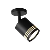 Светильник накладной LED ST101 ST101.412.05 ST-Luce белый 1 лампа, основание чёрное в стиле хай-тек современный круглый