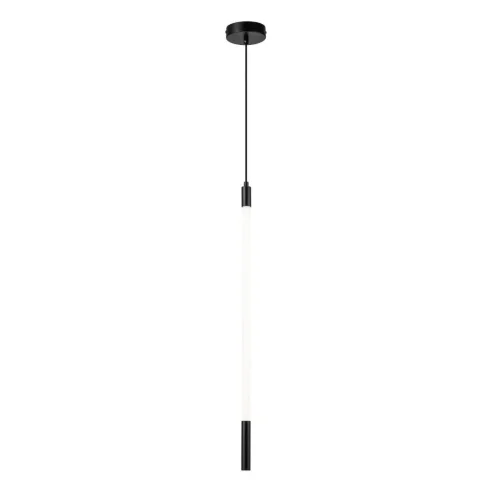 Светильник подвесной LED Filato V000053L Indigo белый 1 лампа, основание чёрное в стиле минимализм хай-тек трубочки