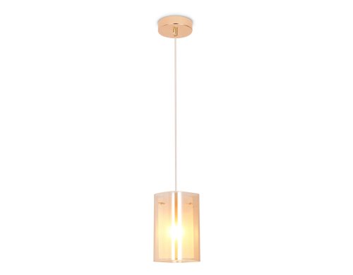 Светильник подвесной TR3681 Ambrella light белый прозрачный 1 лампа, основание золотое в стиле классический современный  фото 5
