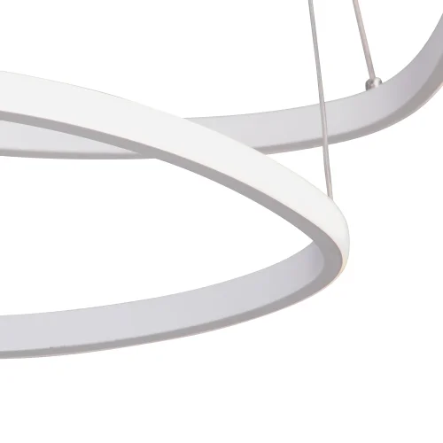 Светильник подвесной LED V4624-0/3S Vitaluce без плафона на 1 лампу, основание белое в стиле хай-тек кольца фото 2