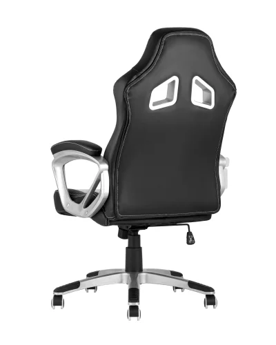 Кресло спортивное TopChairs Continental, белое УТ000004570 Stool Group, белый/экокожа, ножки/металл/хром, размеры - ****640*650 фото 5