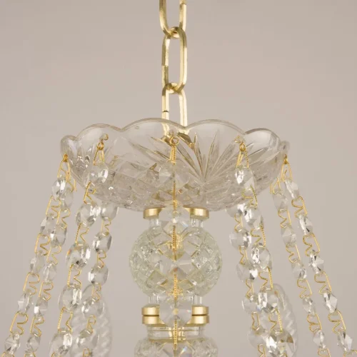 Люстра подвесная 101/10/195 G Bohemia Ivele Crystal без плафона на 10 ламп, основание золотое прозрачное в стиле классический sp фото 4
