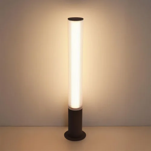 Парковый светильник Cortena 7180/22GL Odeon Light уличный IP65 коричневый на 1 лампу, плафон белый в стиле хай-тек ЛЕД фото 4 Парковый светильник Cortena 7180/22GL Odeon Light уличный IP65 коричневый на 1 лампу, плафон белый в стиле хай-тек ЛЕД фото 4