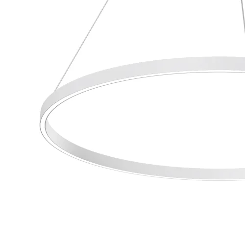 Светильник подвесной LED Rim MOD058PL-L54WK Maytoni белый 1 лампа, основание белое в стиле современный хай-тек минимализм кольца фото 2