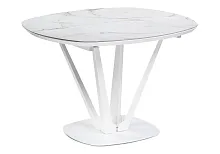 Керамический стол Азраун белый 528473 Woodville столешница белая из керамика