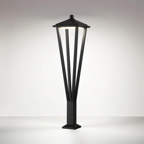 Парковый светильник LED Bearitz 6655/12GL Odeon Light уличный IP65 чёрный на 1 лампу, плафон чёрный в стиле хай-тек LED фото 5