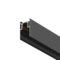Шинопровод трек накладной 2м Magnetic track system Gravity TRX010-412B Maytoni чёрный в стиле современный для светильников серии Magnetic track system Gravity шинопровод подвесной накладной gravity магнитная магнитный