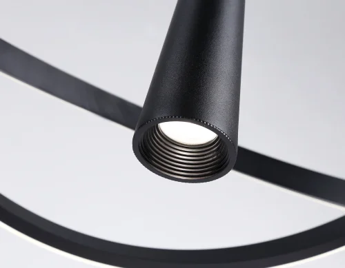 Светильник подвесной LED с пультом FL5368 Ambrella light чёрный 1 лампа, основание чёрное в стиле современный хай-тек с пультом фото 7