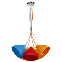 Светильник подвесной Улыбка 365014505 MW-LIGHT разноцветный 5 ламп, основание разноцветное в стиле 10078 