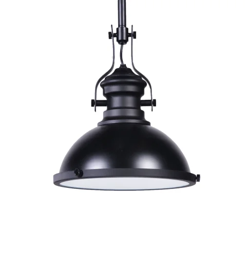 Светильник подвесной лофт Eligio LDP 6863 BK+WT Lumina Deco чёрный 1 лампа, основание чёрное в стиле лофт 