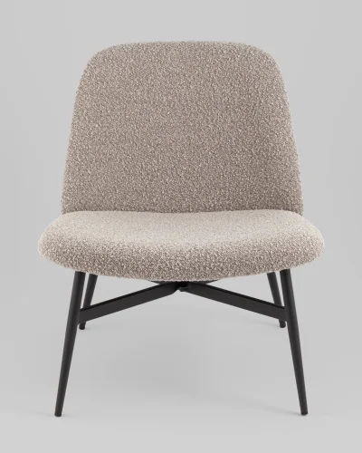 Кресло лаунж Ease, коричневый УТ000038983 Stool Group, коричневый/букле, ножки//чёрный, размеры - ****660*725мм фото 7