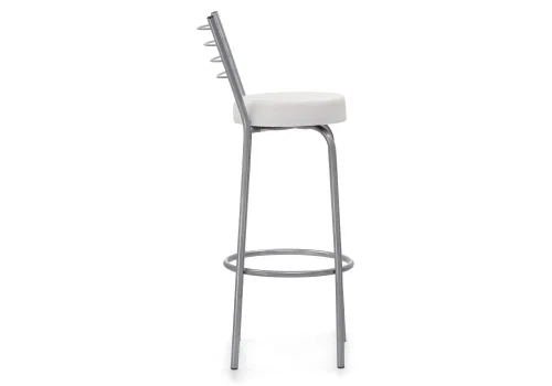 Барный стул Kuroda белый полимер / светлый мусс 453998 Woodville, белый/искусственная кожа, ножки/металл/серый, размеры - ****345*460 фото 3