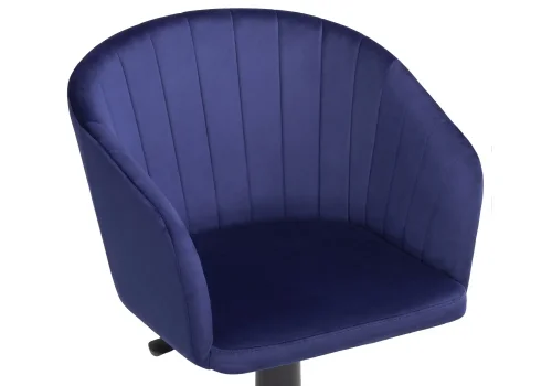 Компьютерное кресло Тибо темно-синий 464221 Woodville, синий/велюр, ножки/пластик/чёрный, размеры - *900***600*600 фото 5