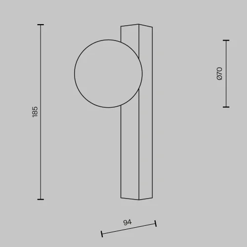 Бра LED MOD464WL-L3BS3K Yora Maytoni белый на 1 лампу, основание латунь в стиле современный шар фото 4 Бра LED MOD464WL-L3BS3K Yora Maytoni белый на 1 лампу, основание латунь в стиле современный шар фото 4