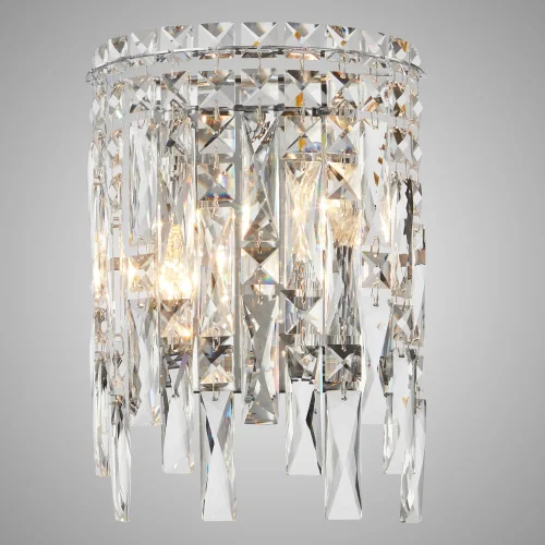Бра ABRIL AP2 Crystal Lux прозрачный на 2 лампы, основание хром в стиле классический современный 