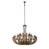 Люстра подвесная V3295-8/20+10 Vitaluce без плафона на 30 ламп, основание бежевое в стиле кантри ковка 