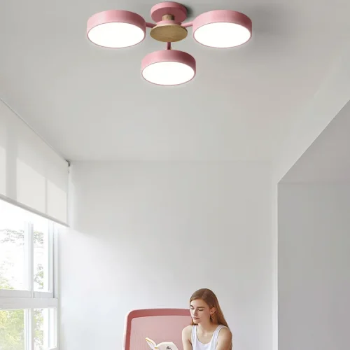 Люстра потолочная MOVE 8 Pink 178260-26 ImperiumLoft розовая на 8 ламп, основание розовое в стиле скандинавский  фото 10