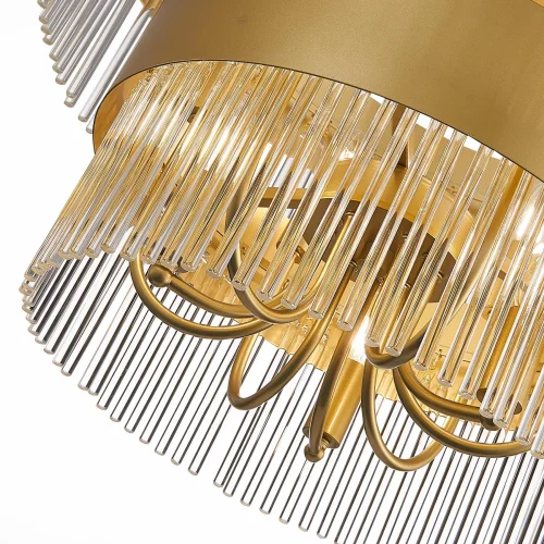 Люстра подвесная Contatto SL1225.203.09 ST-Luce прозрачная на 9 ламп, основание золотое в стиле современный  фото 4