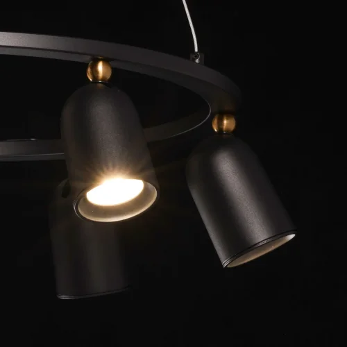 Светильник подвесной Астор 545013906 DeMarkt чёрный 6 ламп, основание чёрное в стиле современный хай-тек  фото 4