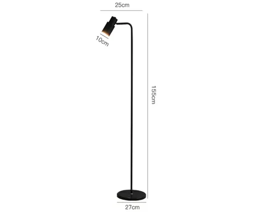 Торшер Олси 07046,19 Kink Light  чёрный 1 лампа, основание чёрное в стиле лофт
 фото 3