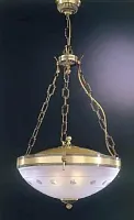 Люстра подвесная L 650/3 Reccagni Angelo белая на 3 лампы, основание античное бронза в стиле классический 