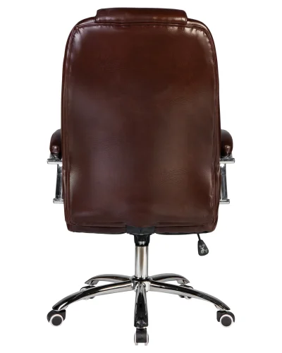 Офисное кресло для руководителей 116B-LMR MILLARD, цвет коричневый Dobrin, коричневый/экокожа, ножки/металл/хром, размеры - 1160*1230***670*750 фото 5