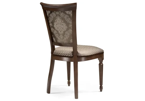 Деревянный стул Байона орех / ромб 490635 Woodville, коричневый/ткань, ножки/массив бука/орех, размеры - ****500*580 фото 4