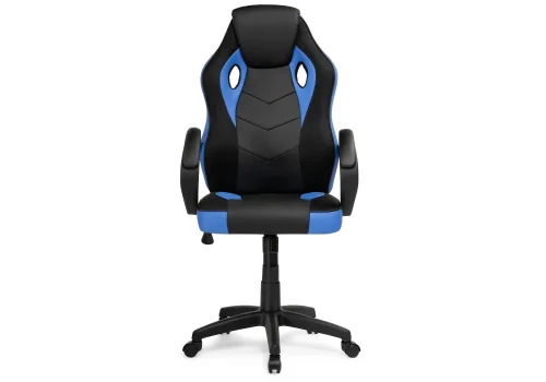 Кресло игровое Kard black / blue 15250 Woodville, синий/искусственная кожа, ножки/пластик/чёрный, размеры - *1210***620*690 фото 3