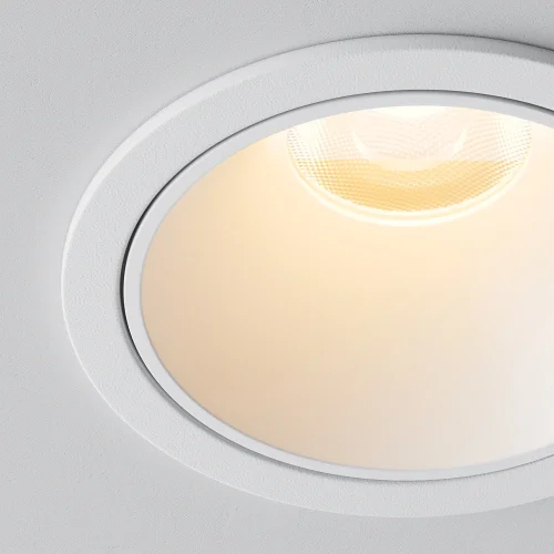 Светильник точечный LED Alfa LED DL043-01-10W2.7K-RD-W Maytoni белый на 1 лампу, основание белое в стиле современный хай-тек круглый фото 2