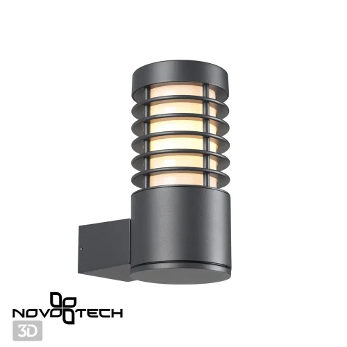 Настенный светильник Cover 370949 Novotech уличный IP54 чёрный 1 лампа, плафон прозрачный в стиле хай-тек E27 фото 5