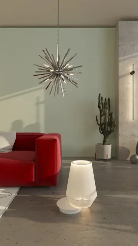 Светильник подвесной 0860CL-12CH Milosh Tendence прозрачный на 12 ламп, основание хром в стиле современный фото 2 Светильник подвесной 0860CL-12CH Milosh Tendence прозрачный на 12 ламп, основание хром в стиле современный фото 2