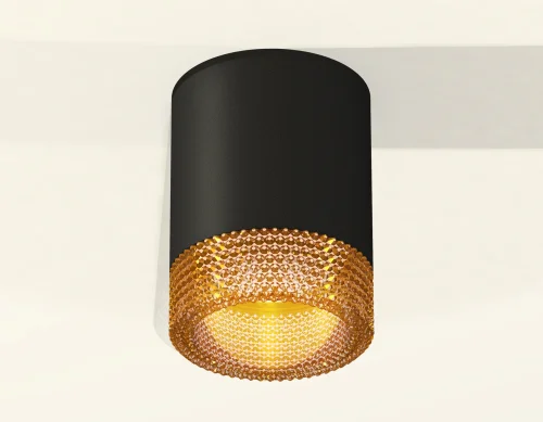 Светильник накладной Techno spot XS6302044 Ambrella light чёрный жёлтый 1 лампа, основание чёрное в стиле модерн круглый фото 3