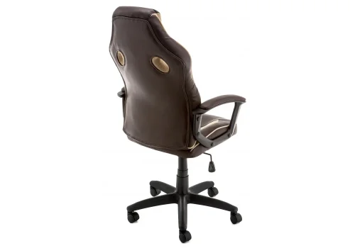 Кресло игровое Raid коричневое 11321 Woodville, коричневый/искусственная кожа, ножки/пластик/чёрный, размеры - *1240***600*630 фото 4