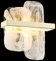 Бра LED Nelly WE158.02.301 Wertmark прозрачный 1 лампа, основание золотое в стиле современный 