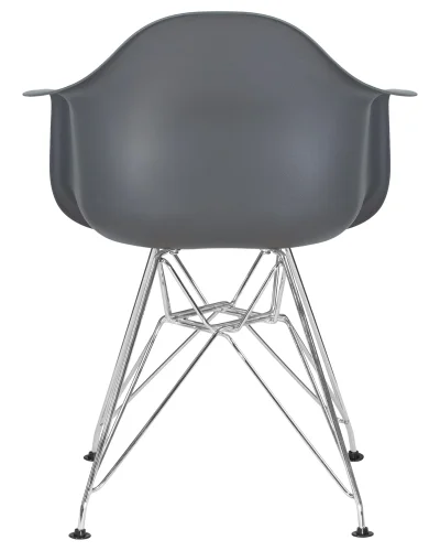 Стул обеденный 620BPP-LMZL DAW CHROME, цвет сиденья серый, цвет основания хромированная сталь Dobrin, серый/, ножки/металл/хром, размеры - ****620*645 фото 5