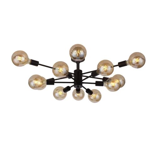 Люстра потолочная лофт Ano SL419.402.12 Evoluce без плафона на 12 ламп, основание чёрное в стиле лофт фото 7 Люстра потолочная лофт Ano SL419.402.12 Evoluce без плафона на 12 ламп, основание чёрное в стиле лофт фото 7