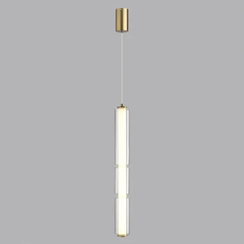 Светильник подвесной LED Fau 6688/19L Odeon Light прозрачный 1 лампа, основание античное бронза в стиле современный трубочки фото 5