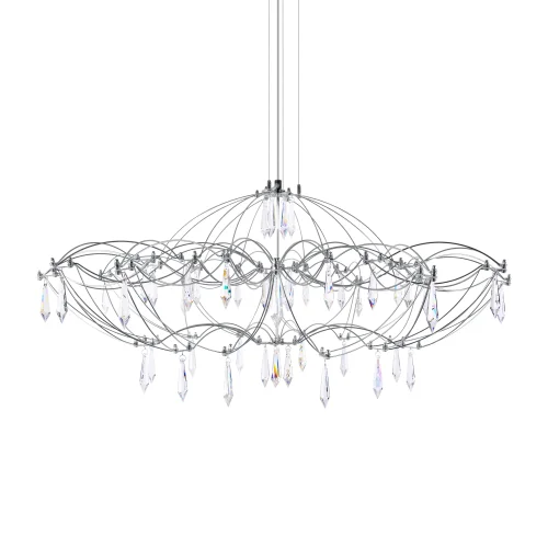 Люстра подвесная ЛЕД Мира / Mira 10586/900 Silver Asfour LOFT IT прозрачная на 1 лампу, основание серебряное в стиле арт-деко капли фото 3 Люстра подвесная ЛЕД Мира / Mira 10586/900 Silver Asfour LOFT IT прозрачная на 1 лампу, основание серебряное в стиле арт-деко капли фото 3