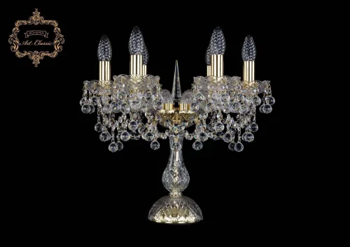 Настольная лампа 12.26.6.141-37.Gd.B Bohemia Art Classic прозрачная 6 ламп, основание золотое металл в стиле классический 