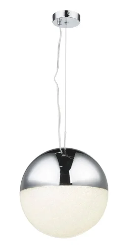 Светильник подвесной LED Utila 56127H Globo хром белый 1 лампа, основание хром в стиле современный шар