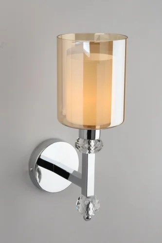 Бра Malito OML-79901-01 Omnilux прозрачный на 1 лампа, основание хром в стиле классический  фото 4