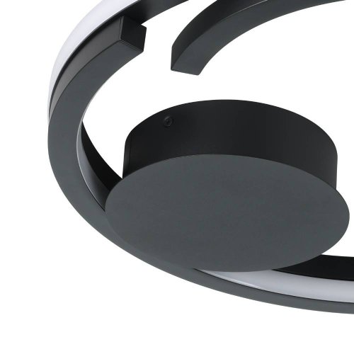 Светильник потолочный LED Mezzomonte 901821 Eglo чёрный на 1 лампу, основание чёрное в стиле современный хай-тек фото 4