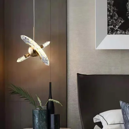 Светильник подвесной PHOENIX B 213645-23 ImperiumLoft прозрачный на 2 лампы, основание латунь в стиле современный фото 8