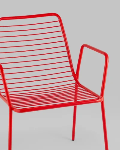 Стул с подлокотниками Дели металл красный УТ000039268 Stool Group, /, ножки//, размеры - *805***605*595 фото 5