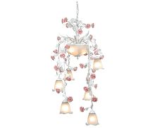 Люстра подвесная Fiori di rose 113.6.3 Lucia Tucci белая на 9 ламп, основание белое в стиле прованс флористика 