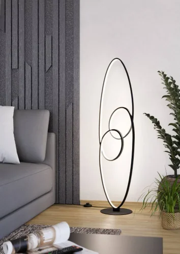 Торшер LED Gianella 901015 Eglo чёрный на 1 лампу, основание чёрное в стиле хай-тек современный фото 2 Торшер LED Gianella 901015 Eglo чёрный на 1 лампу, основание чёрное в стиле хай-тек современный фото 2