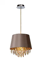 Светильник подвесной Dolti 78368/30/41 Lucide серый 1 лампа, основание хром в стиле современный 