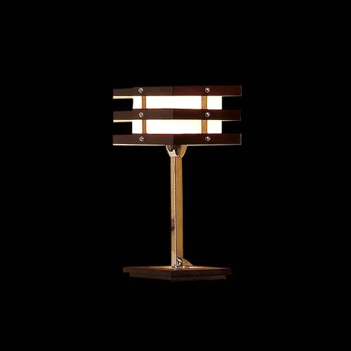 Настольная лампа Киото CL133811 Citilux белая коричневая венге 1 лампа, основание хром коричневое серое металл дерево в стиле современный  фото 2