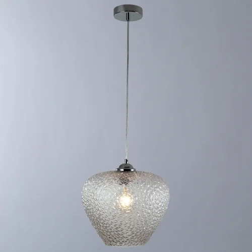 Светильник подвесной Capriccio 5004/02 SP-1 Divinare прозрачный 1 лампа, основание хром в стиле современный выдувное фото 2